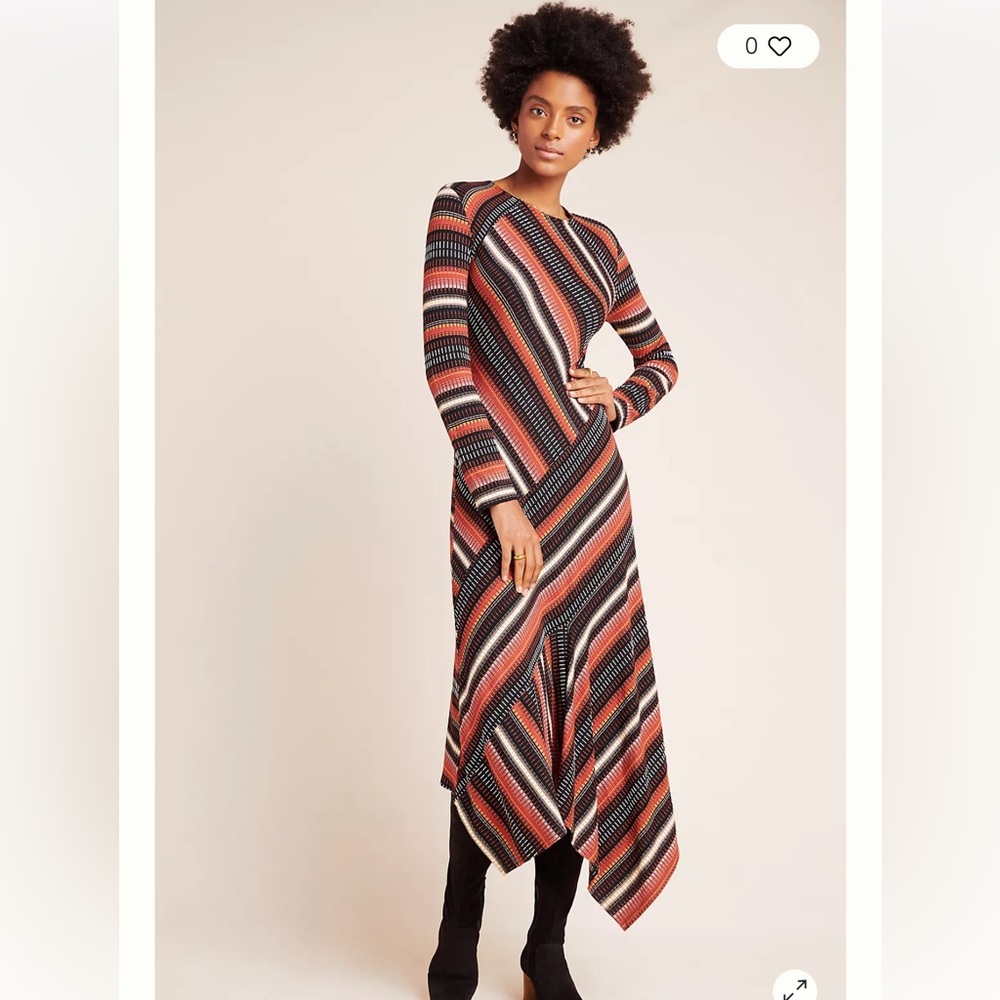 Maeve Multicolor Striped Long Sleeve Dress